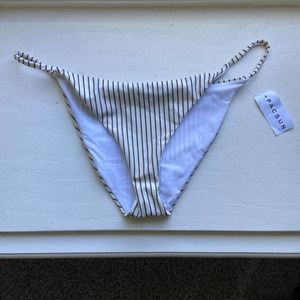 NWT - Kendall & Kylie - Bikini Bottom - White, Gold, and Black - Large
